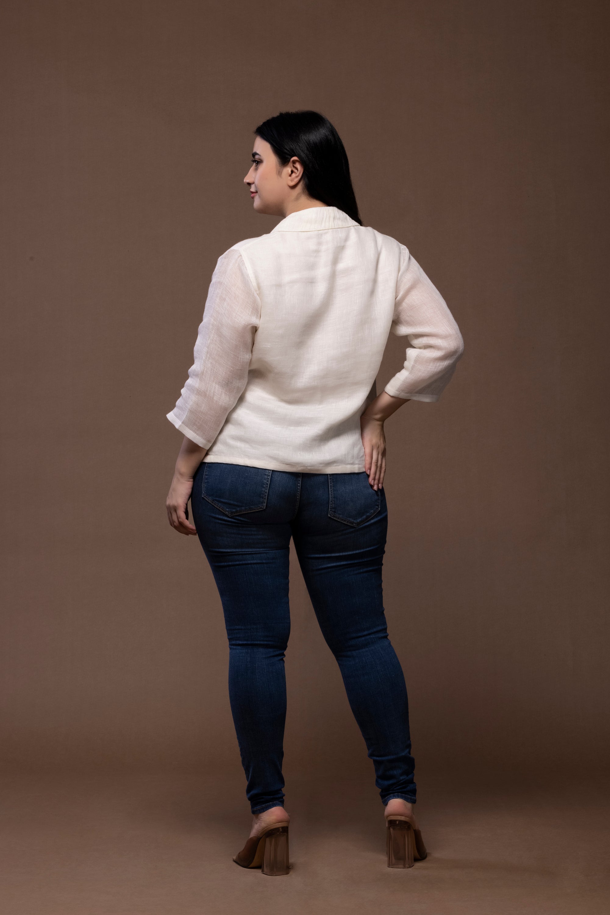 breathable summer ribbon shoulder top for women