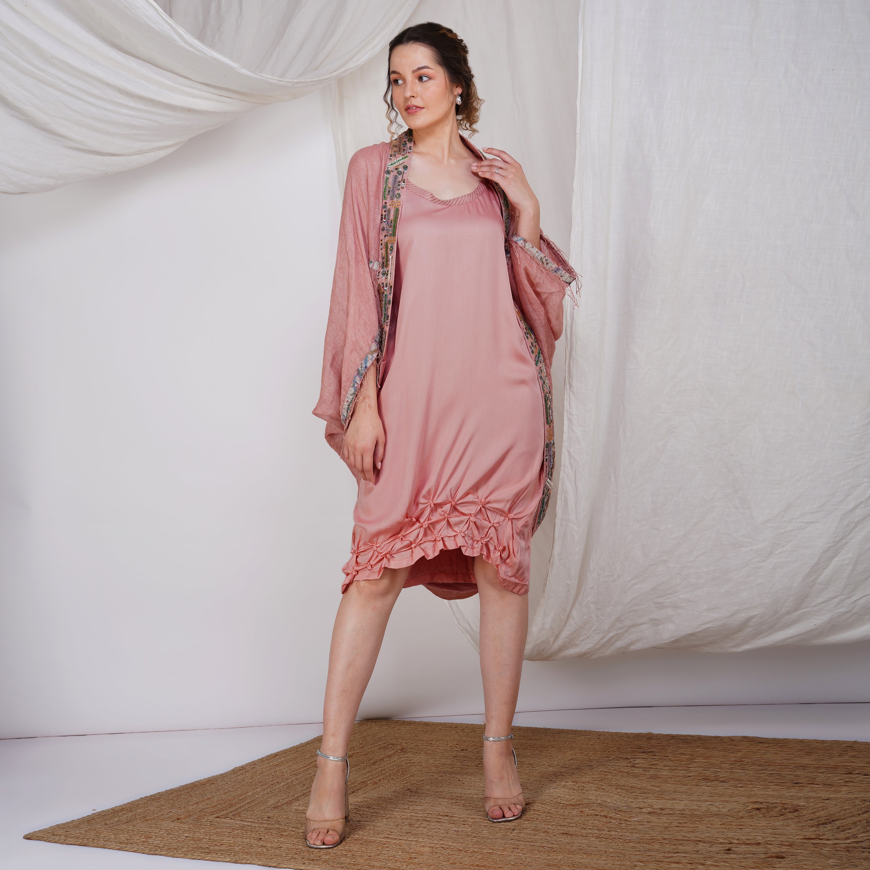 Knotted Jacket Dress – Chic Handcrafted Linen Outfit | VIVIR