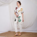 V-Neck Embroidered Dress – Elegant Handcrafted Linen | VIVIR