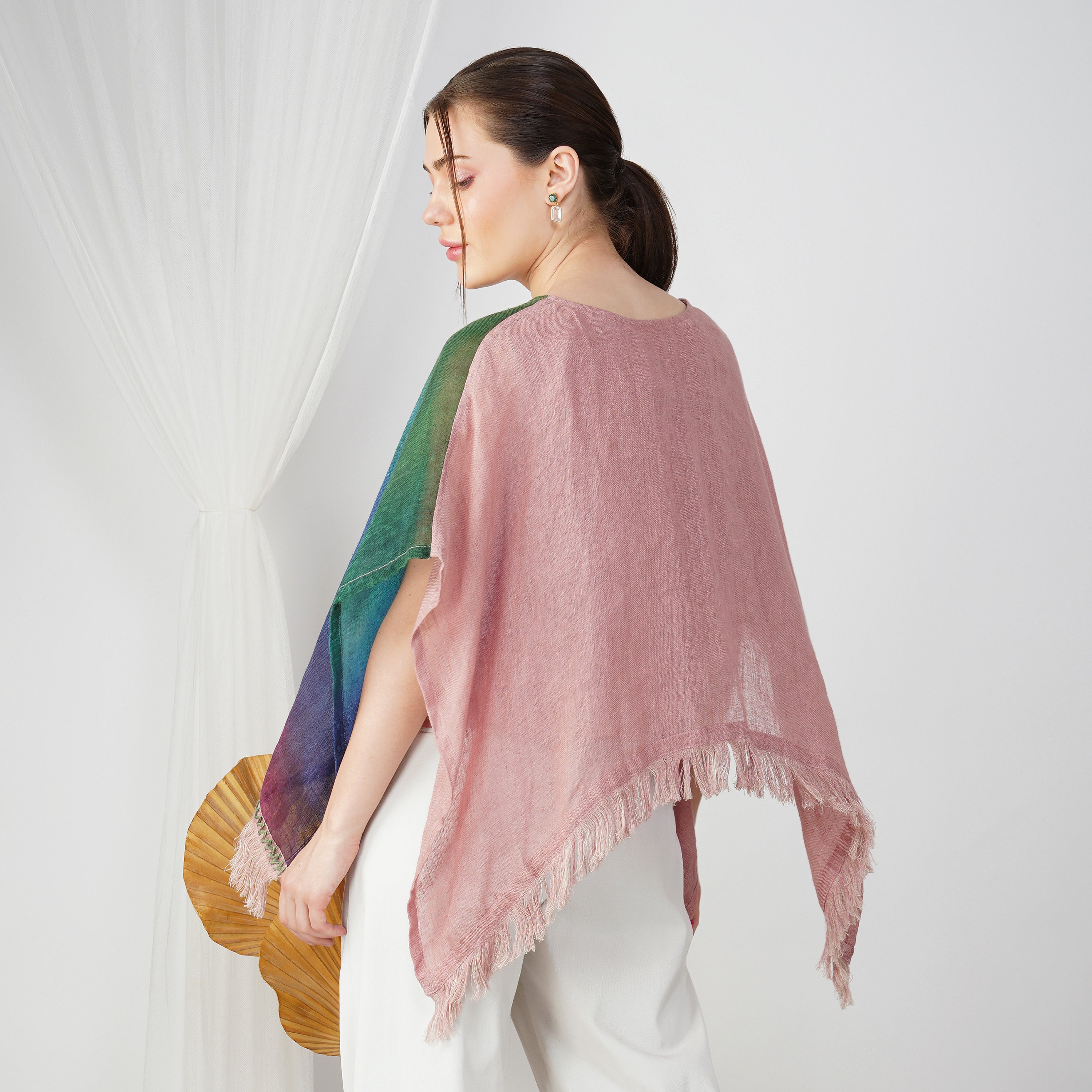 Gradient Multicolor Top – Stylish & Handcrafted Linen Wear | VIVIR