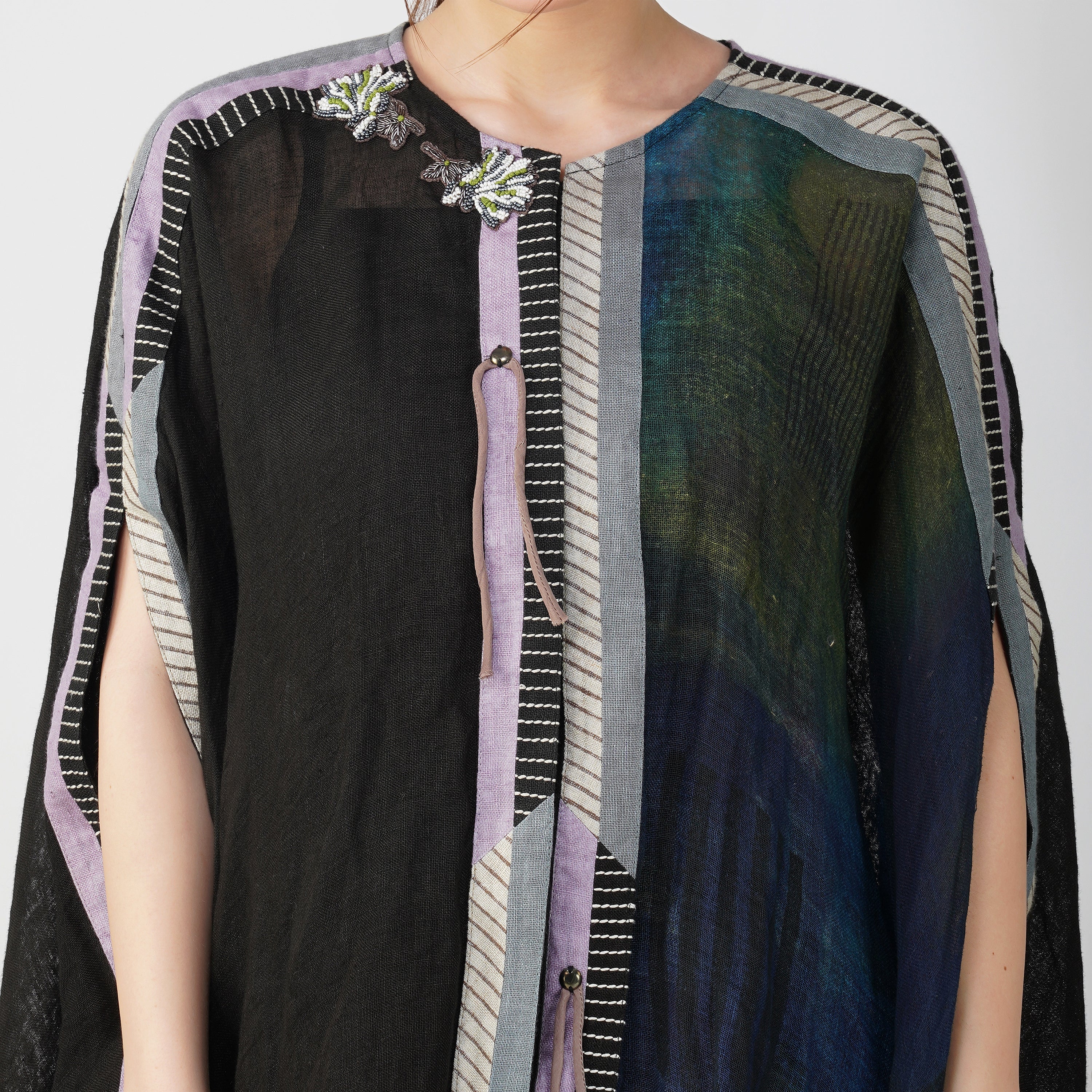 Digital Print Jacket Dress Set – Women's Handcrafted Linen | VIVIR