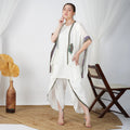 White Front Open Jacket with Lungi Set – Elegant Traditional Ensemble | VIVIR