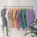Different Collar Dress Co-ord Set – Embroidered Handcrafted Linen | VIVIR
