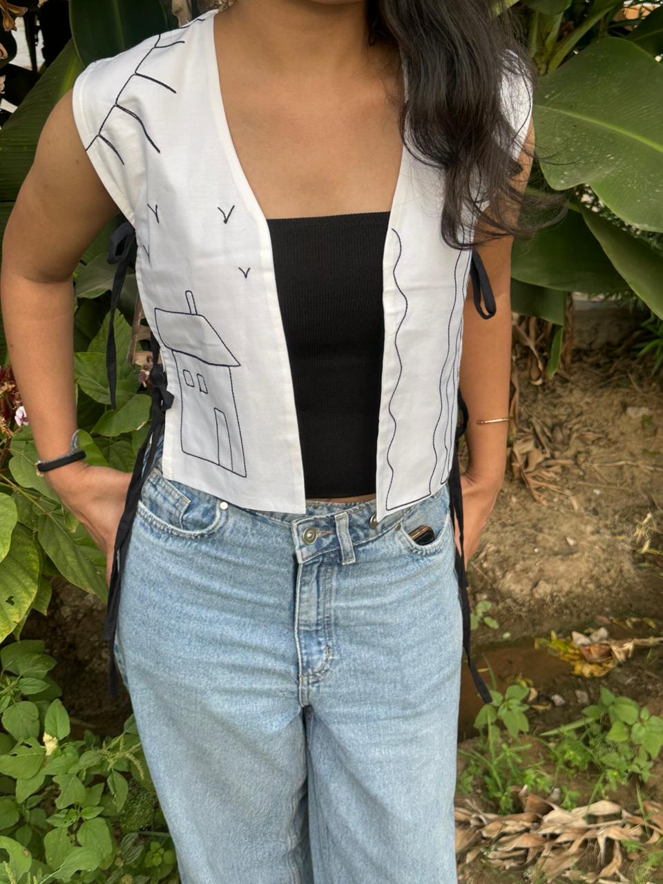 Ghar White Vest