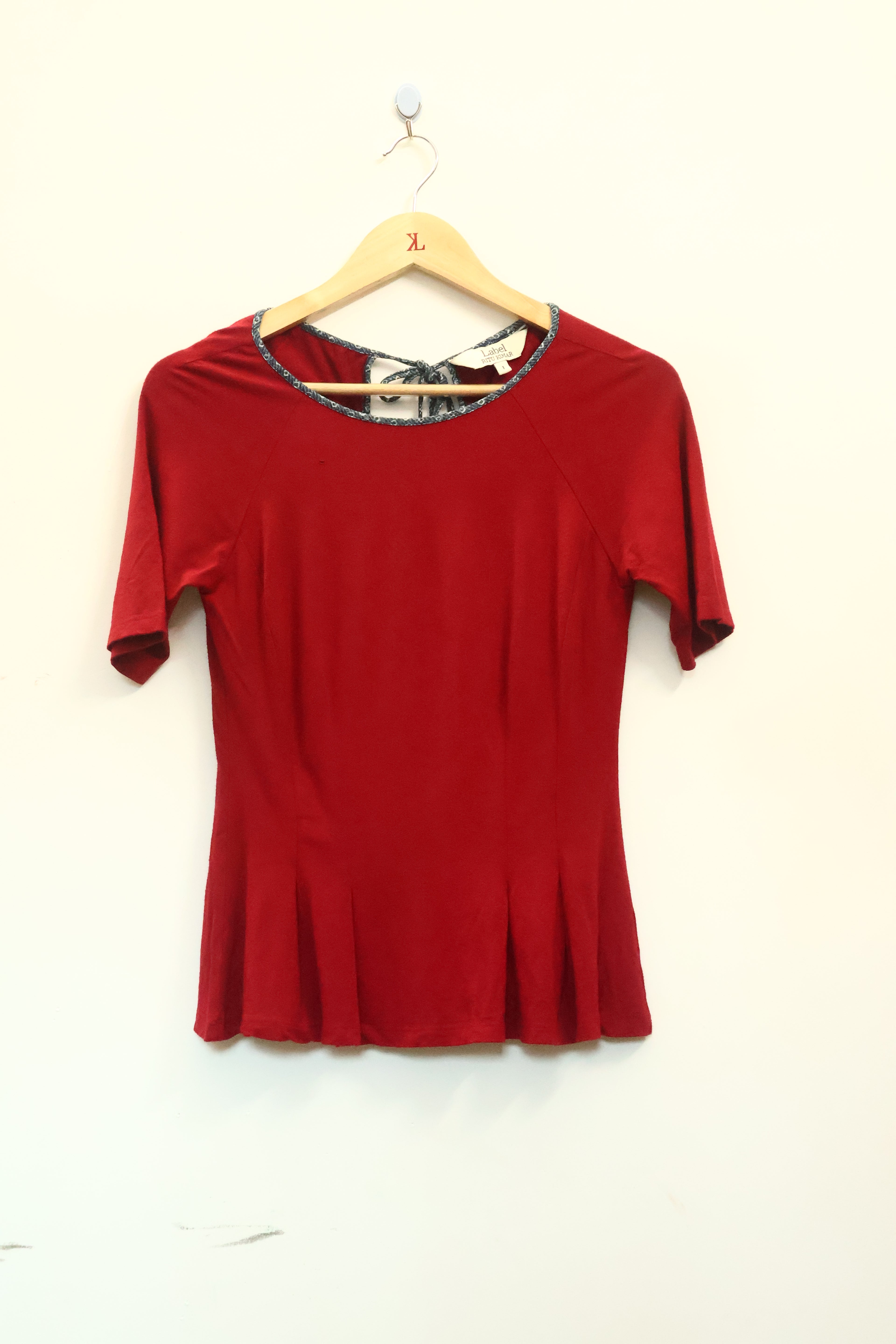 Ritu Kumar Maroon Peplum Top – Timeless Ethnic Elegance