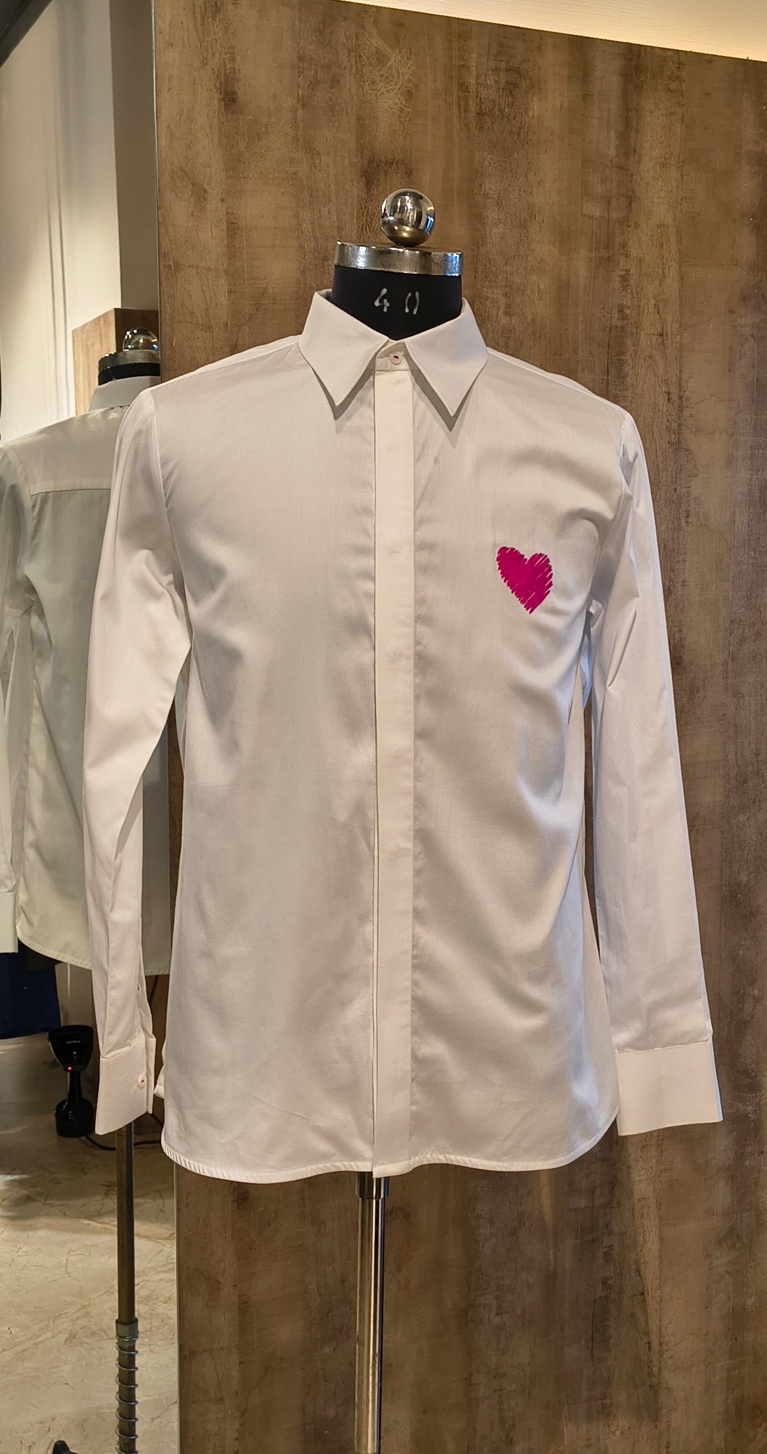 White Dil Full Sleeves Mens Shirt