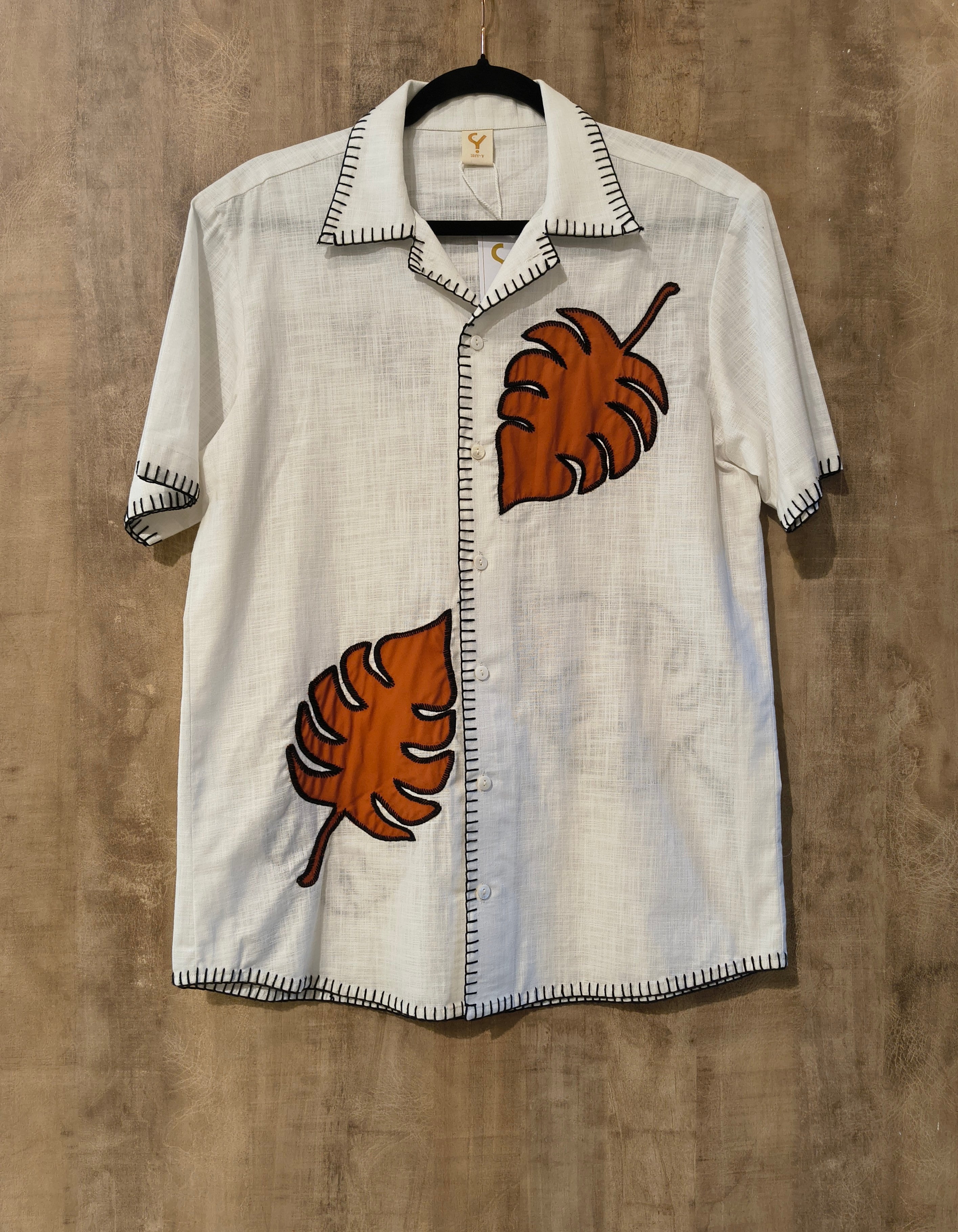 White Half Sleeves Printed Shirt