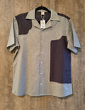 Cream & Brown Half Sleeves Mens Shirt