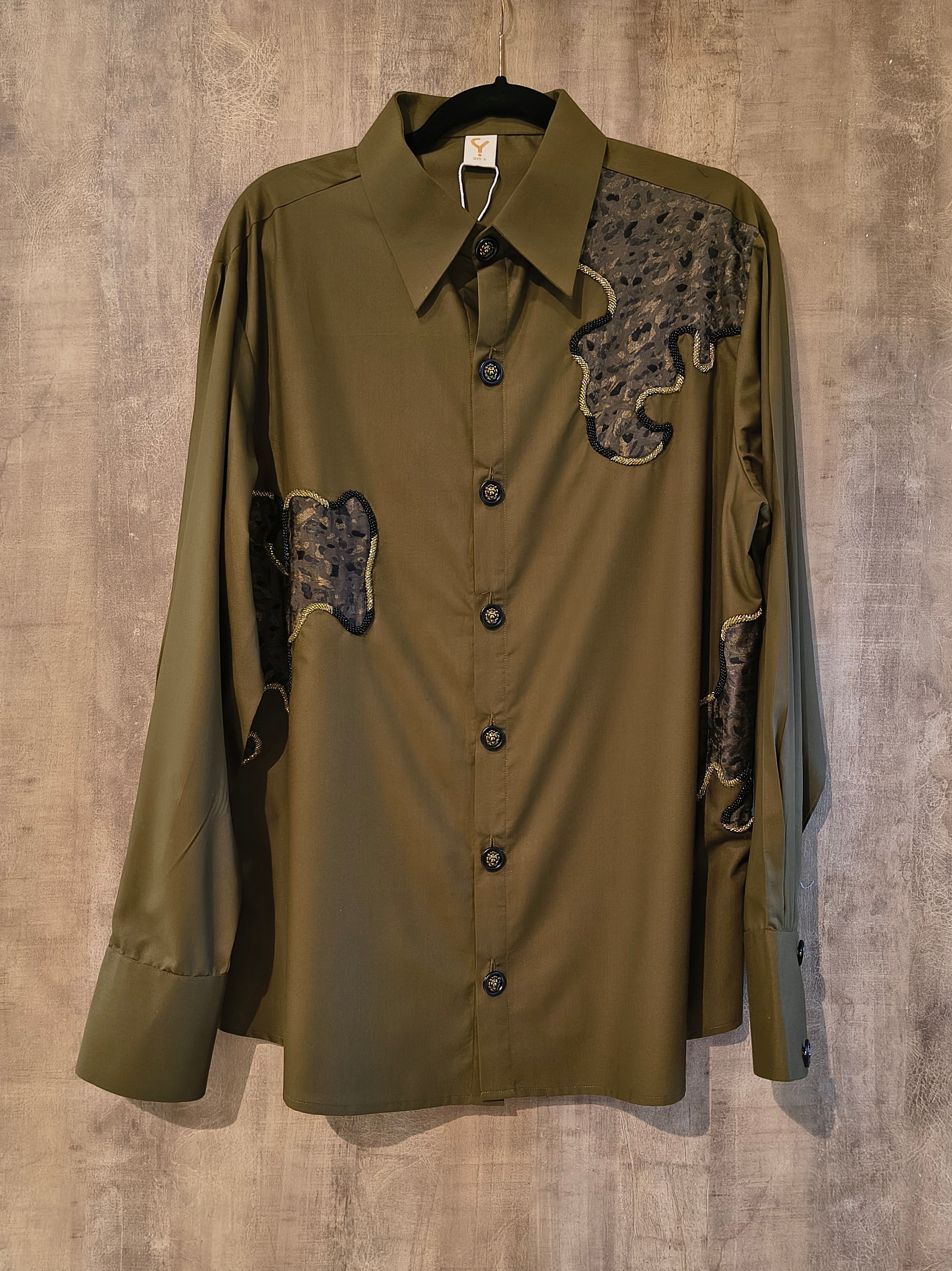 Mehndi Printed Mens Shirt