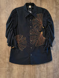 Black Full Sleeves Printed Shirt