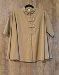 Cream Half Sleeves Printed Shirt