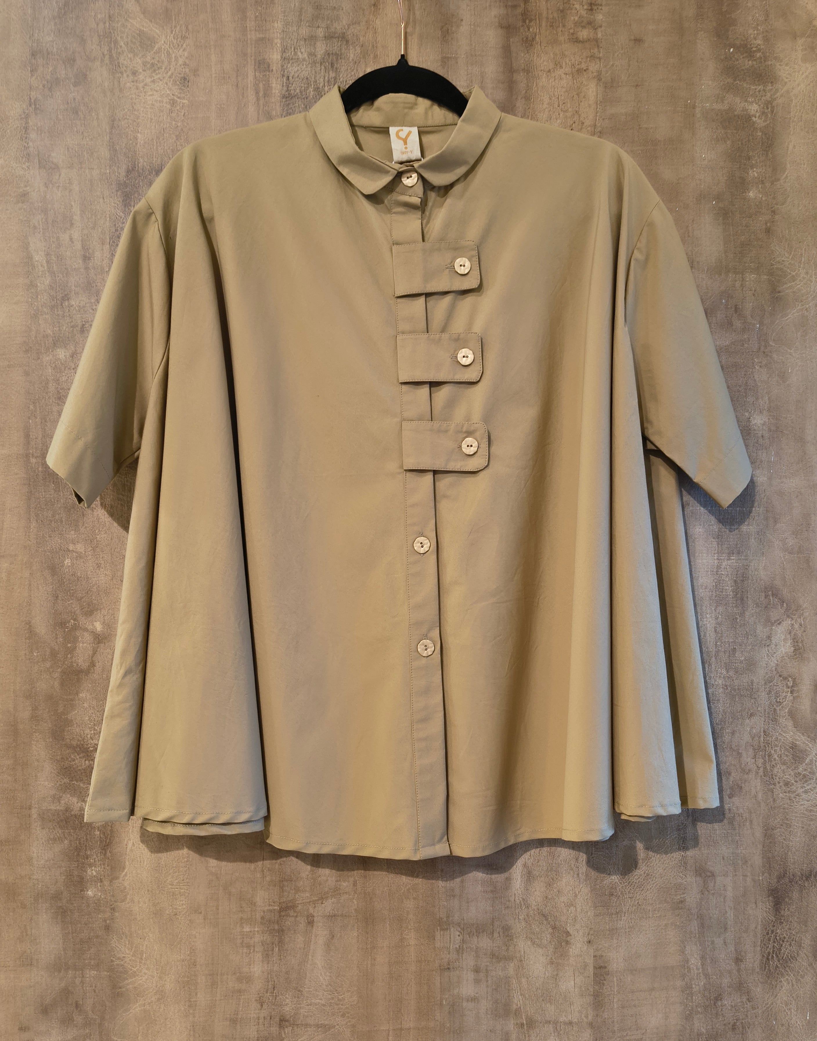 Cream Half Sleeves Printed Shirt