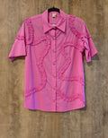 Pink Printed Half Sleeves Shirt