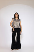 Starlit Line Striped Top Lume Striped Tie-Up Top