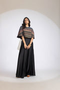 Noir Silk Circle Skirt