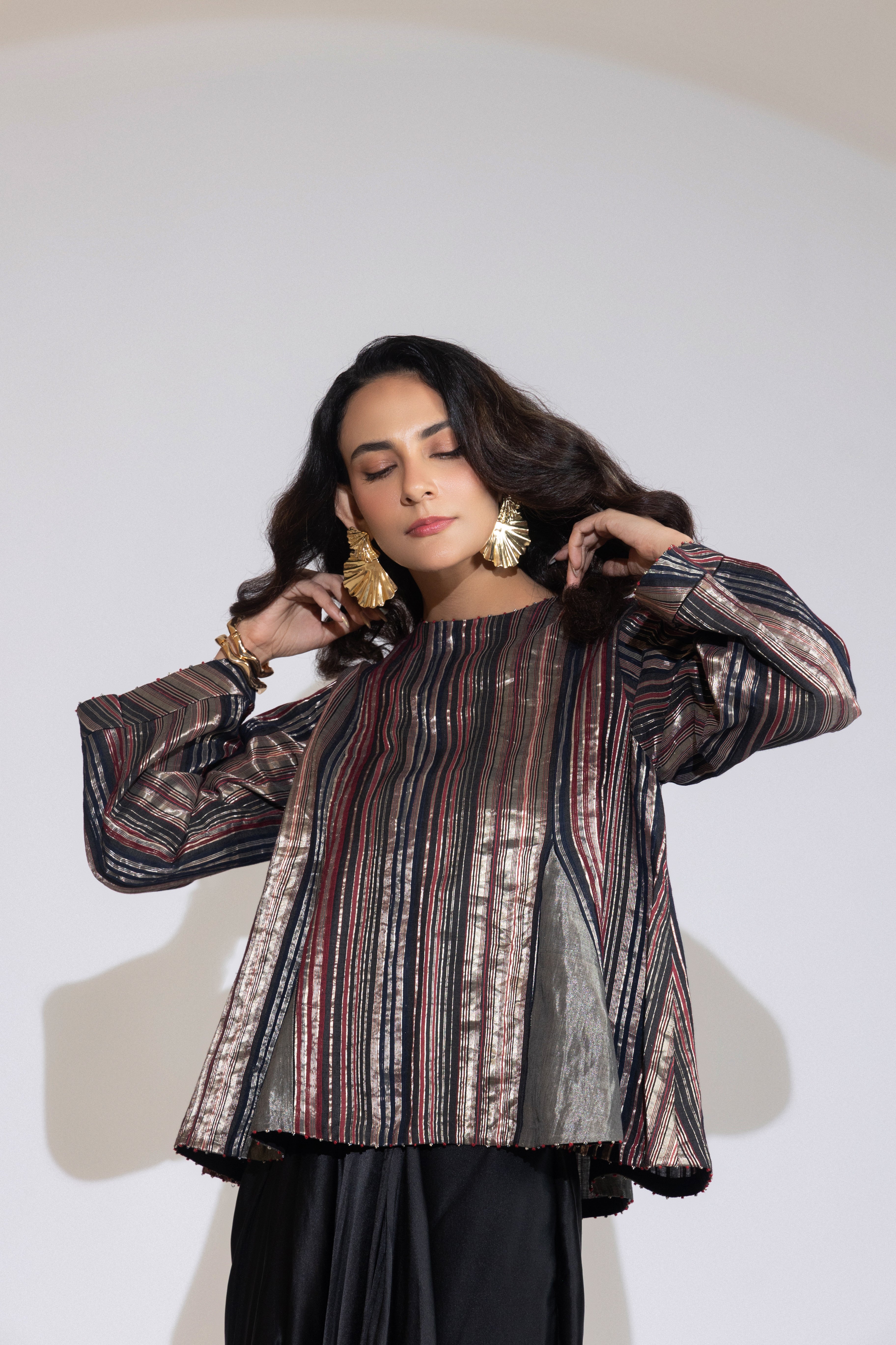 Noor Bell-Sleeve Striped Top