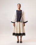 Contrast Panel bell sleeve Top