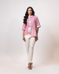 Rose Check panelled Top