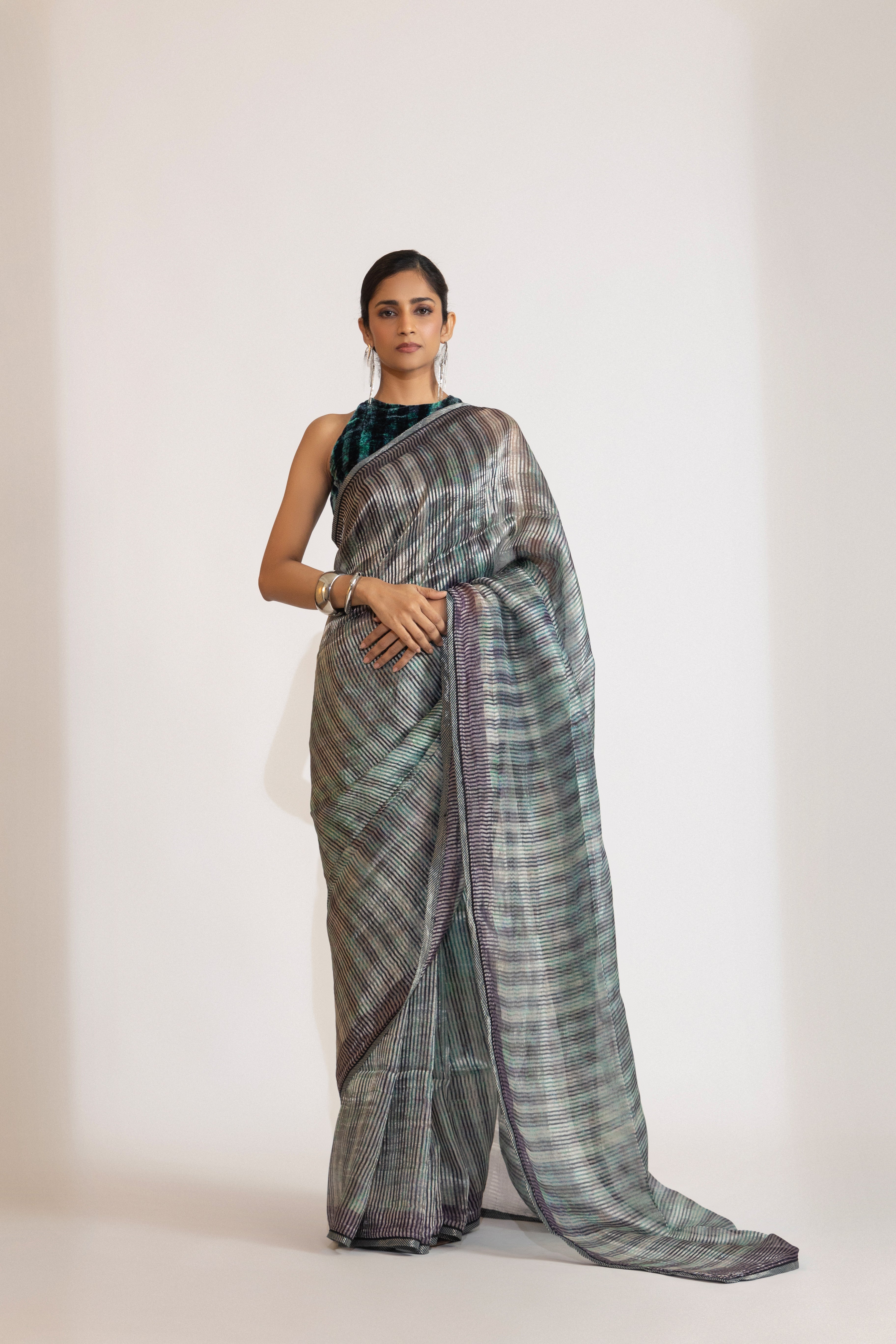 Nira Striped Silk Saree