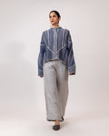 Indigo Stripe Panel jacket