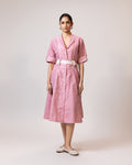 Pink Stripe Belt Dress
