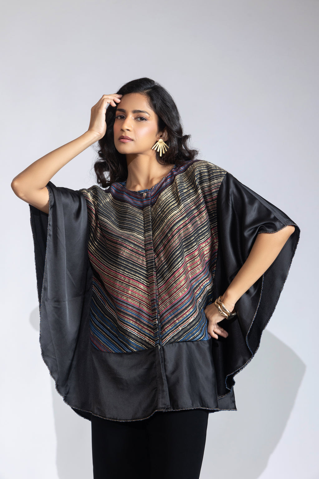 Zenith Stripped Kaftan Top