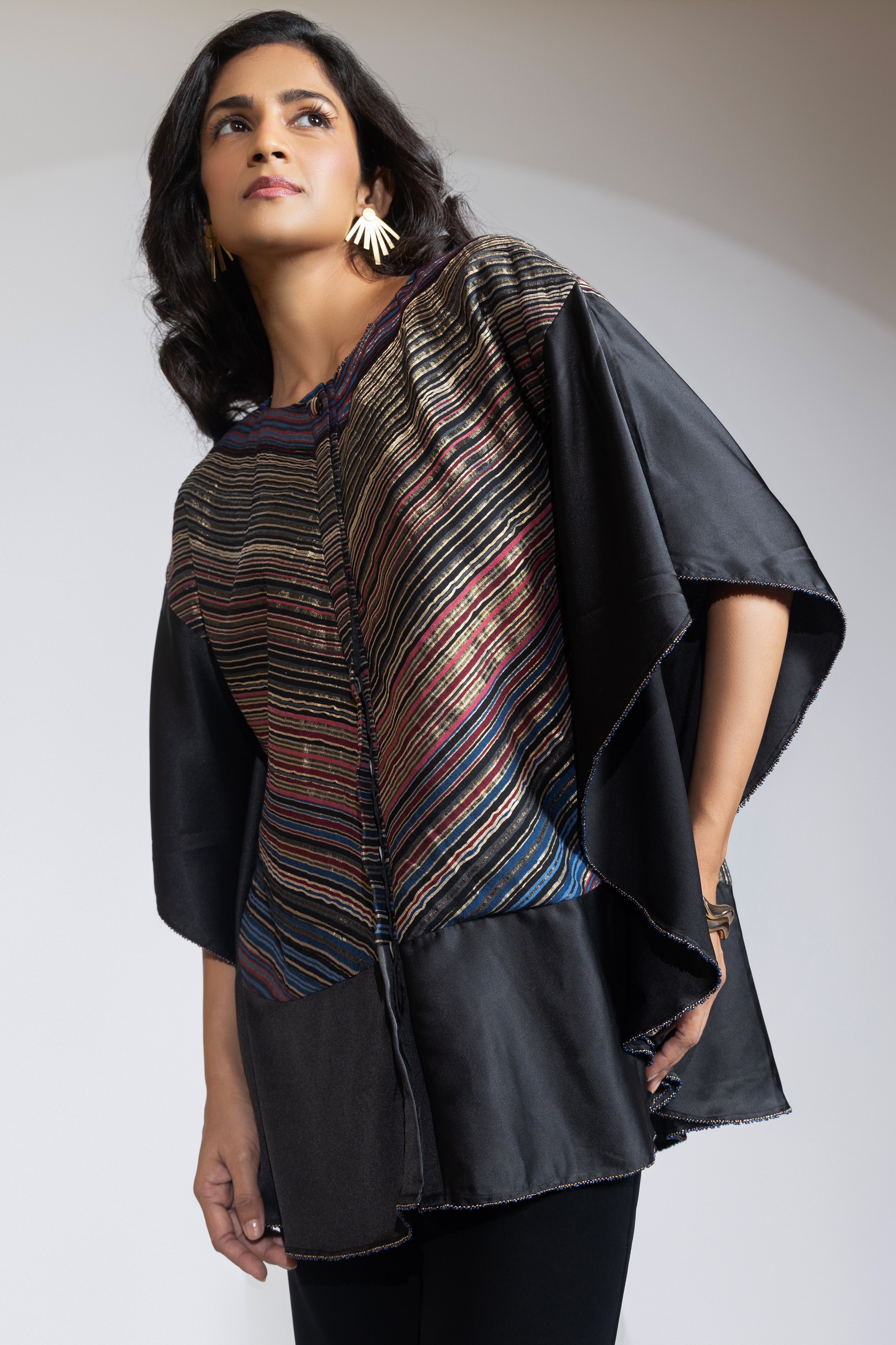 Zenith Stripped Kaftan Top