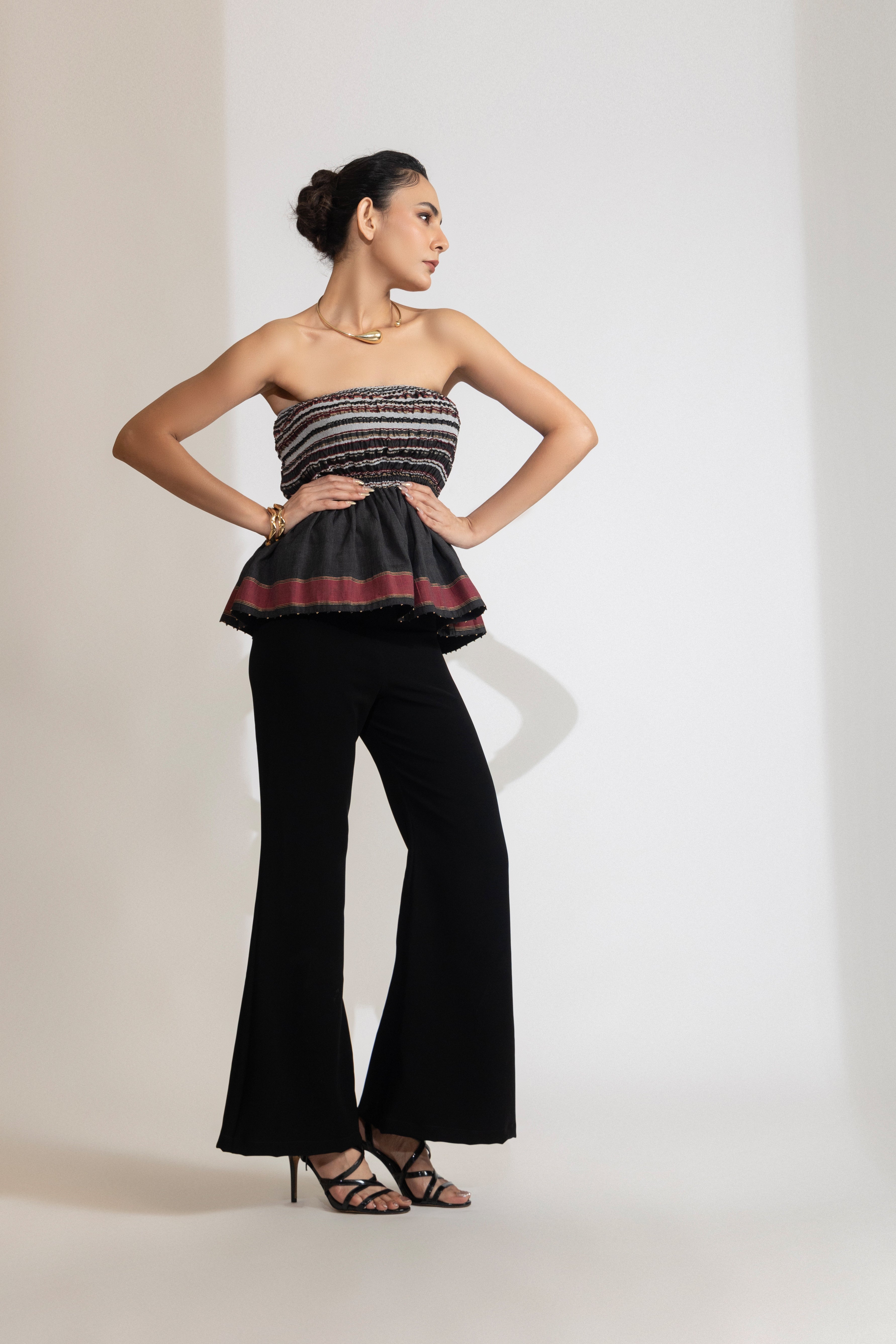 Zenith Stripped Kaftan Top