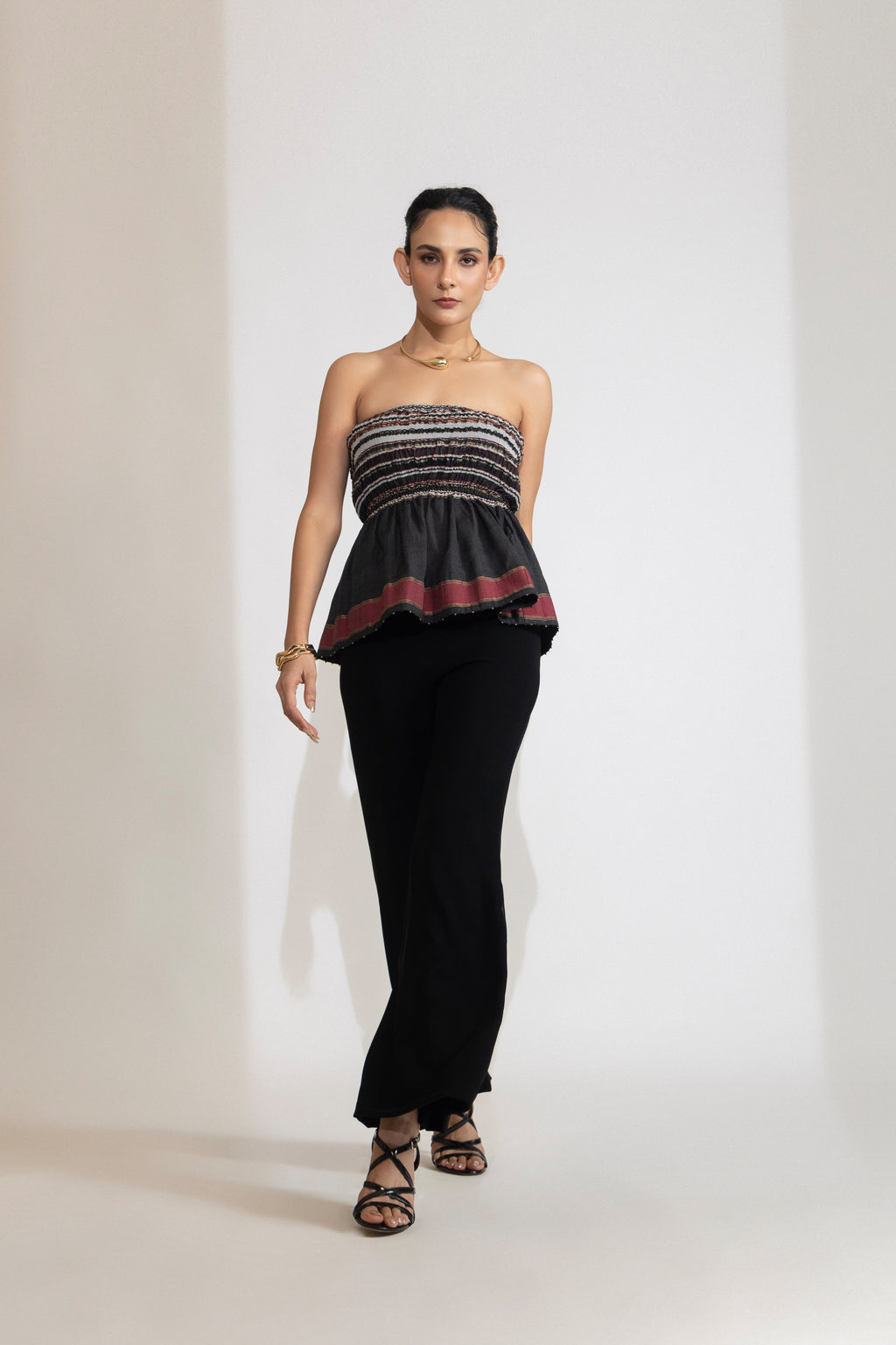 Zenith Stripped Kaftan Top
