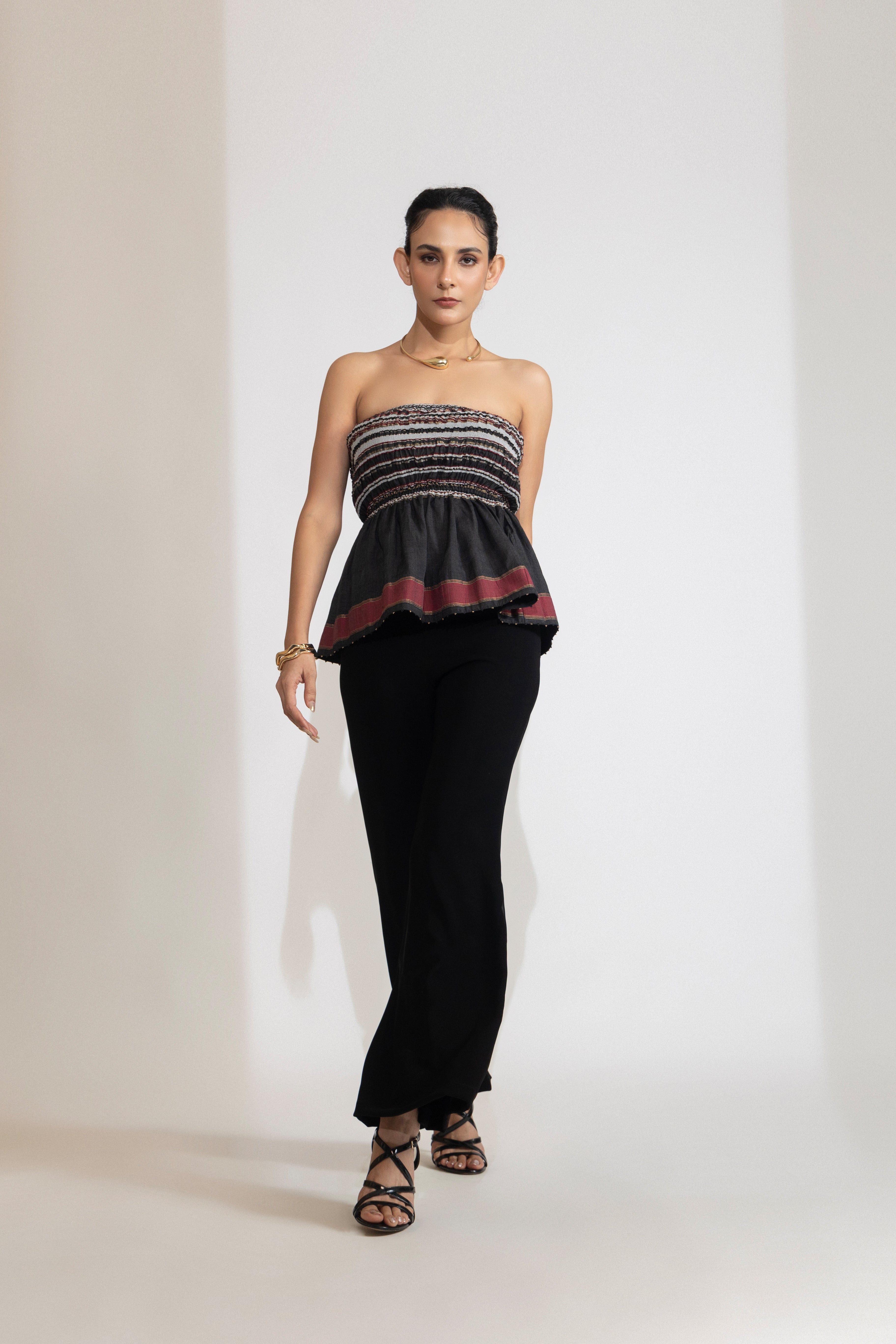 Zenith Stripped Kaftan Top