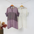 Different Collar Dress Coordset – Elegant Handcrafted Linen Dress | VIVIR